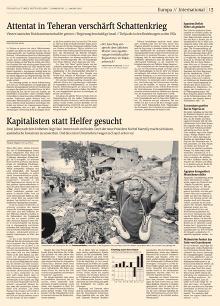Thomas Wagner Financial Times Deutschland Haiti sucht Investoren
